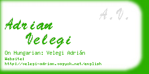 adrian velegi business card